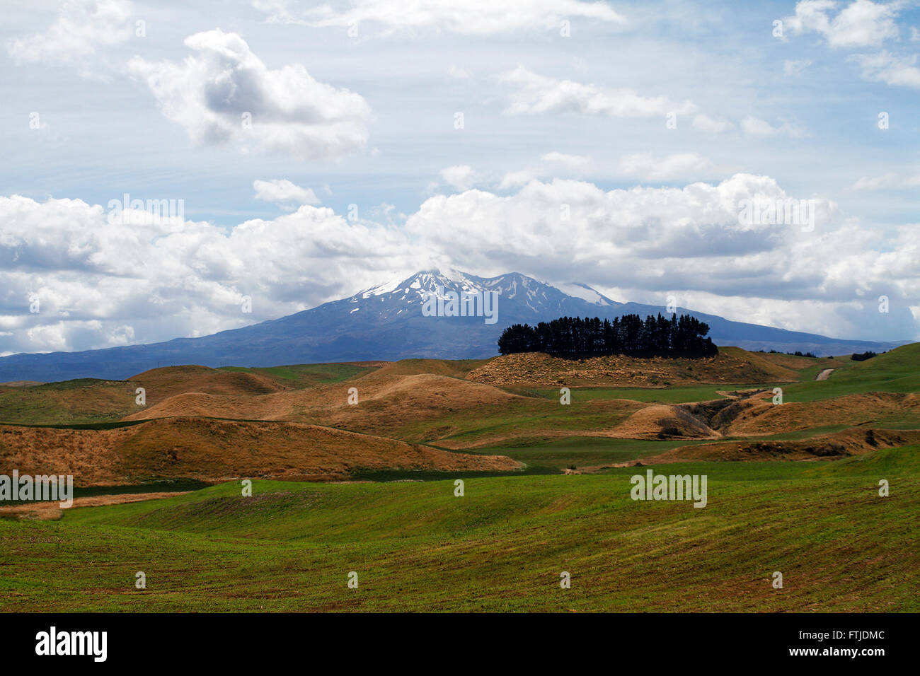 Mount Ruapehu at Tongariro National Park in New Zealand. View from