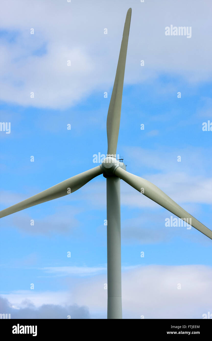 Electricity generating wind turbine blades Stock Photo Alamy