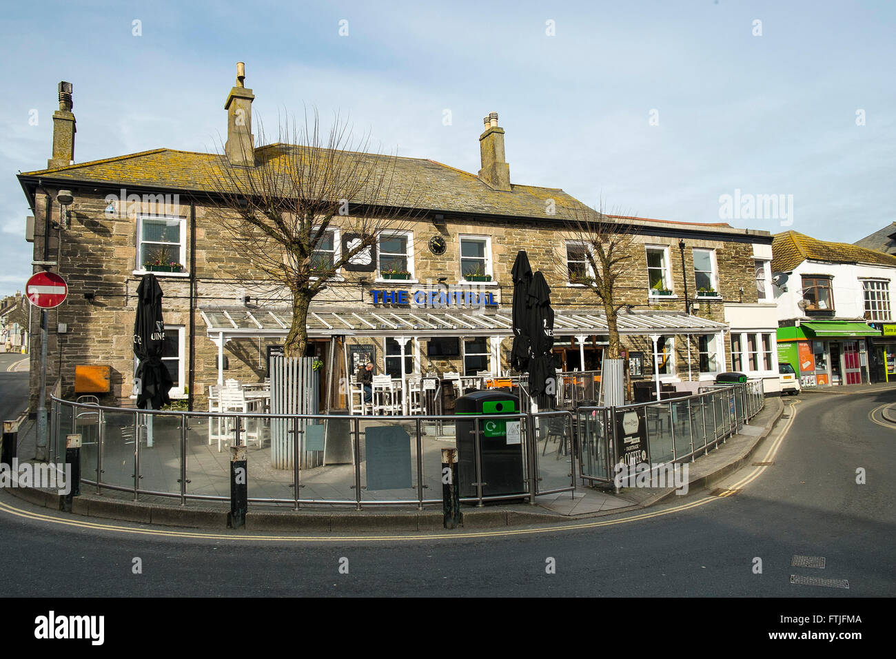 The Central public house in Newquay Town Centre, Cornwall, England, UK