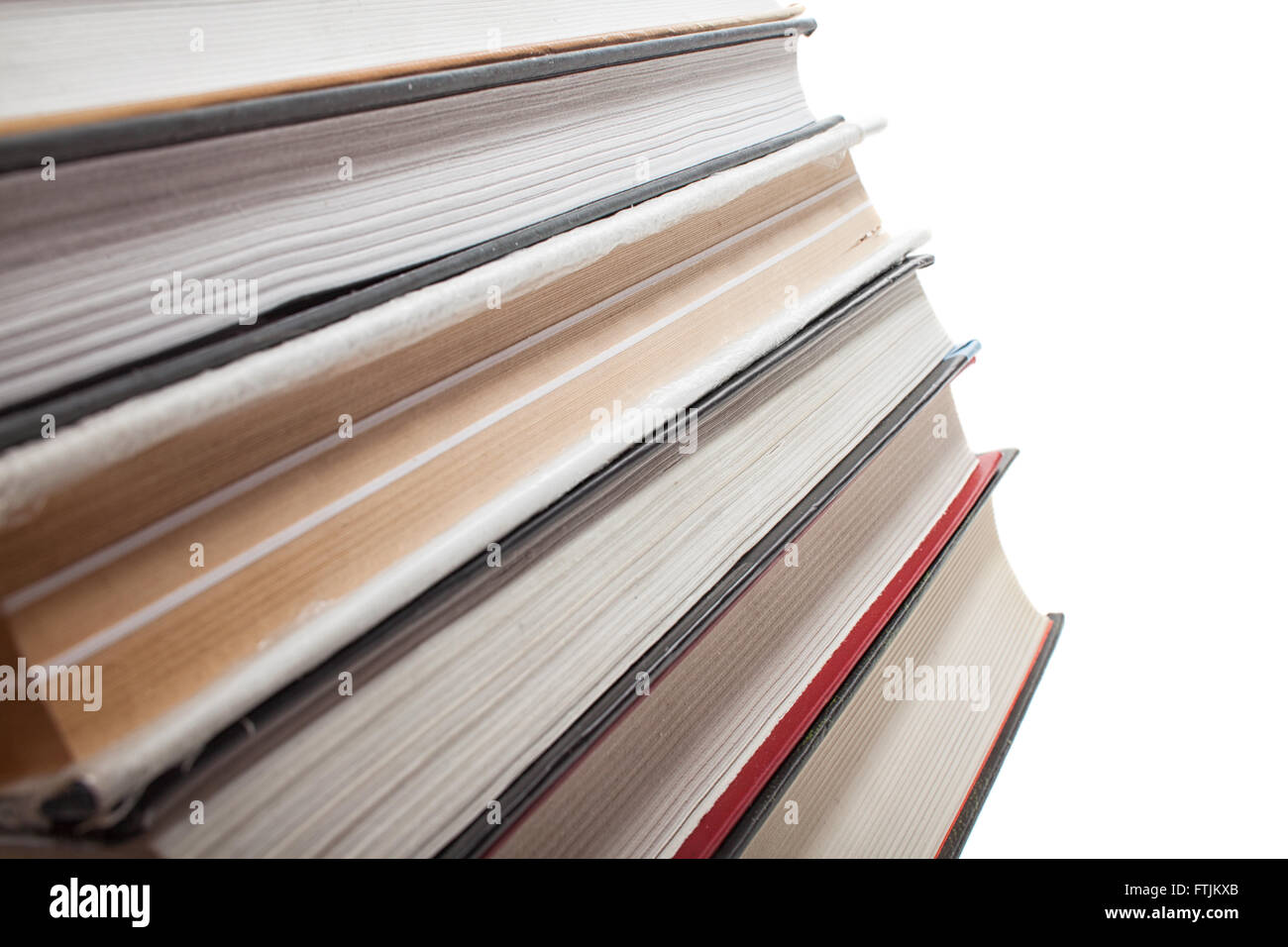 Stack of books isolated on white background Stock Photo - Alamy