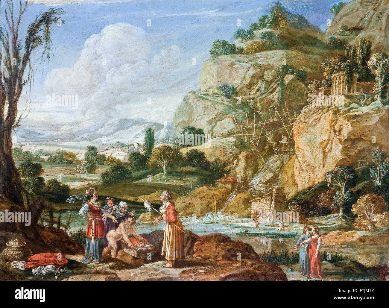 Bartholomeus Breenbergh - The Finding of Moses -  Hallwyl Museum Stock Photo