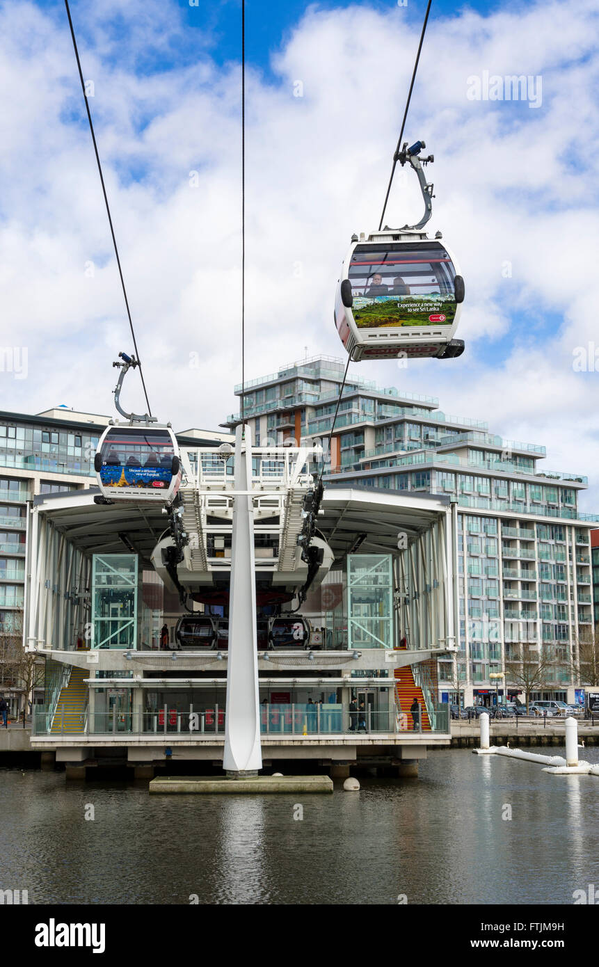 The Emirates Air Line cable car station at The Royal Victoria Dock in London Stock Photo Alamy