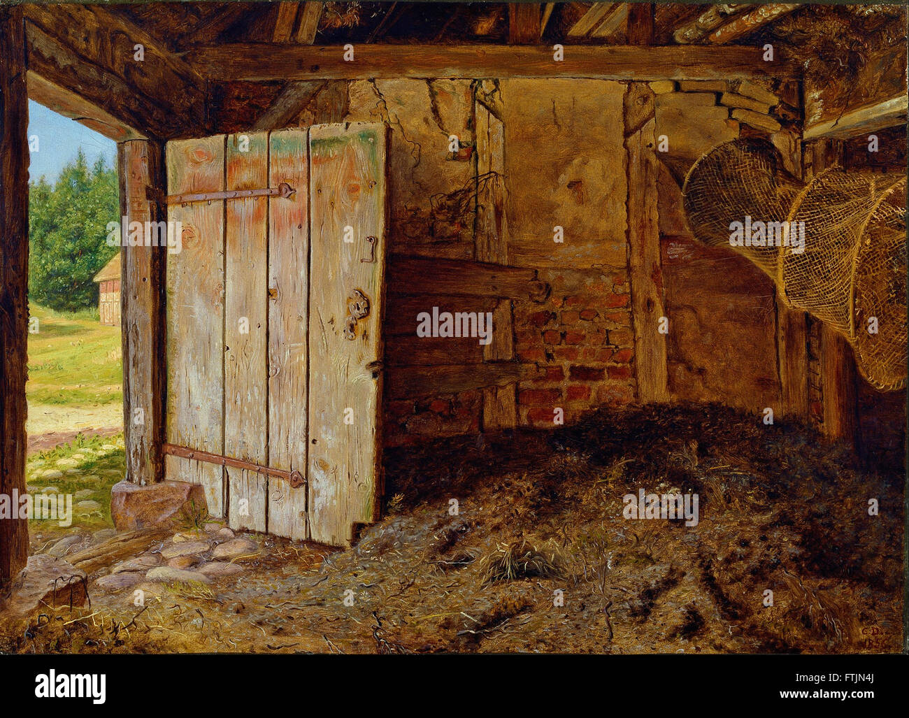 Christen Dalsgaard - Outhouse interior -  The Hirschsprung Collection Stock Photo