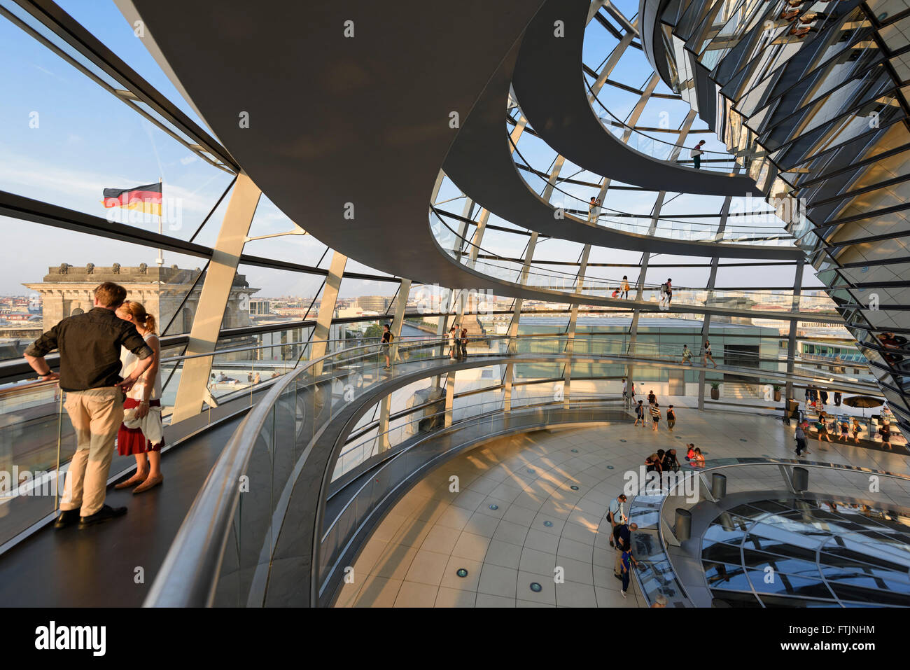 Berlin germany interior reichstag dome hi-res stock photography and ...