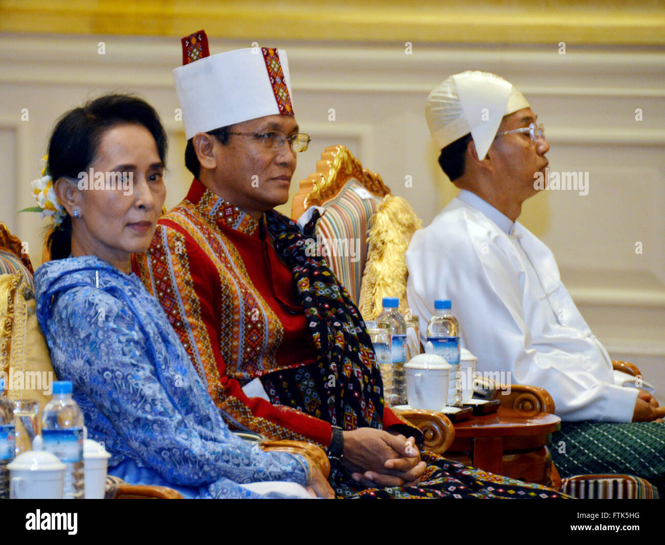 Nay Pyi Taw, Myanmar. 30th Mar, 2016. Chairperson of Myanmar's ruling Stock  Photo - Alamy