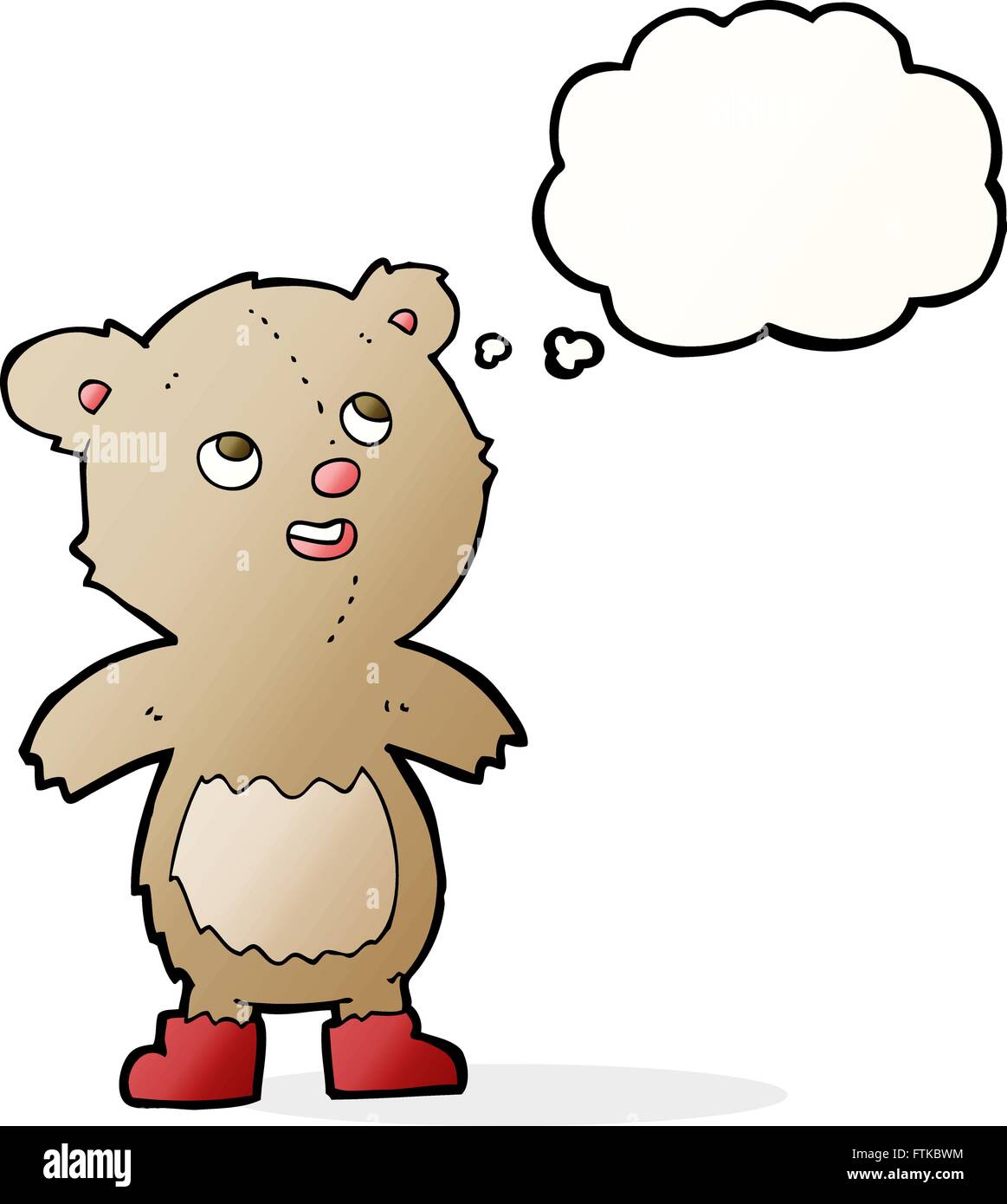 cartoon teddy bear with thought bubble Stock Vector Image & Art - Alamy