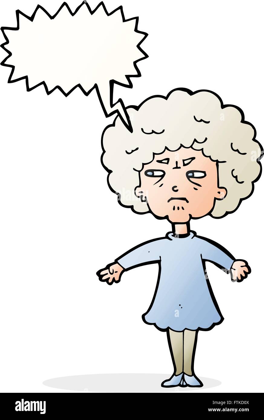 Cartoon bitter old woman hi-res stock photography and images - Alamy