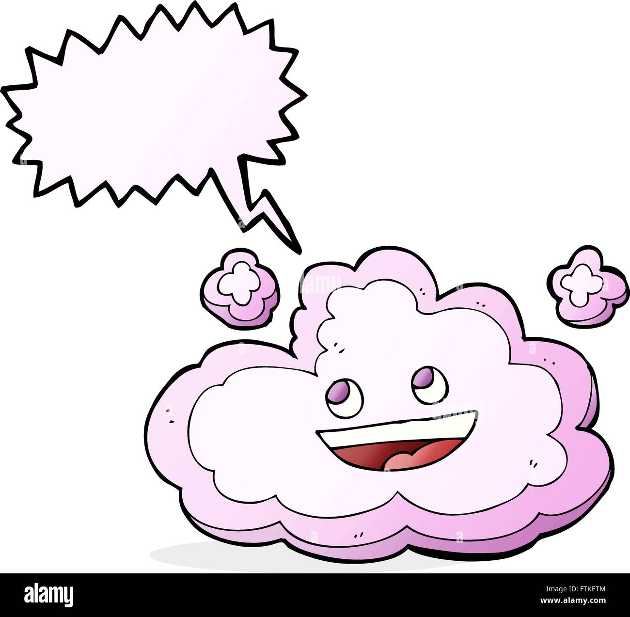 cartoon decorative cloud with speech bubble Stock Vector Image & Art ...