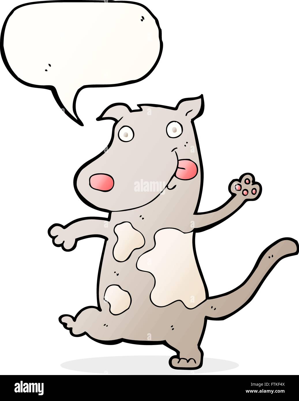 cartoon happy dog with speech bubble Stock Vector Image & Art - Alamy