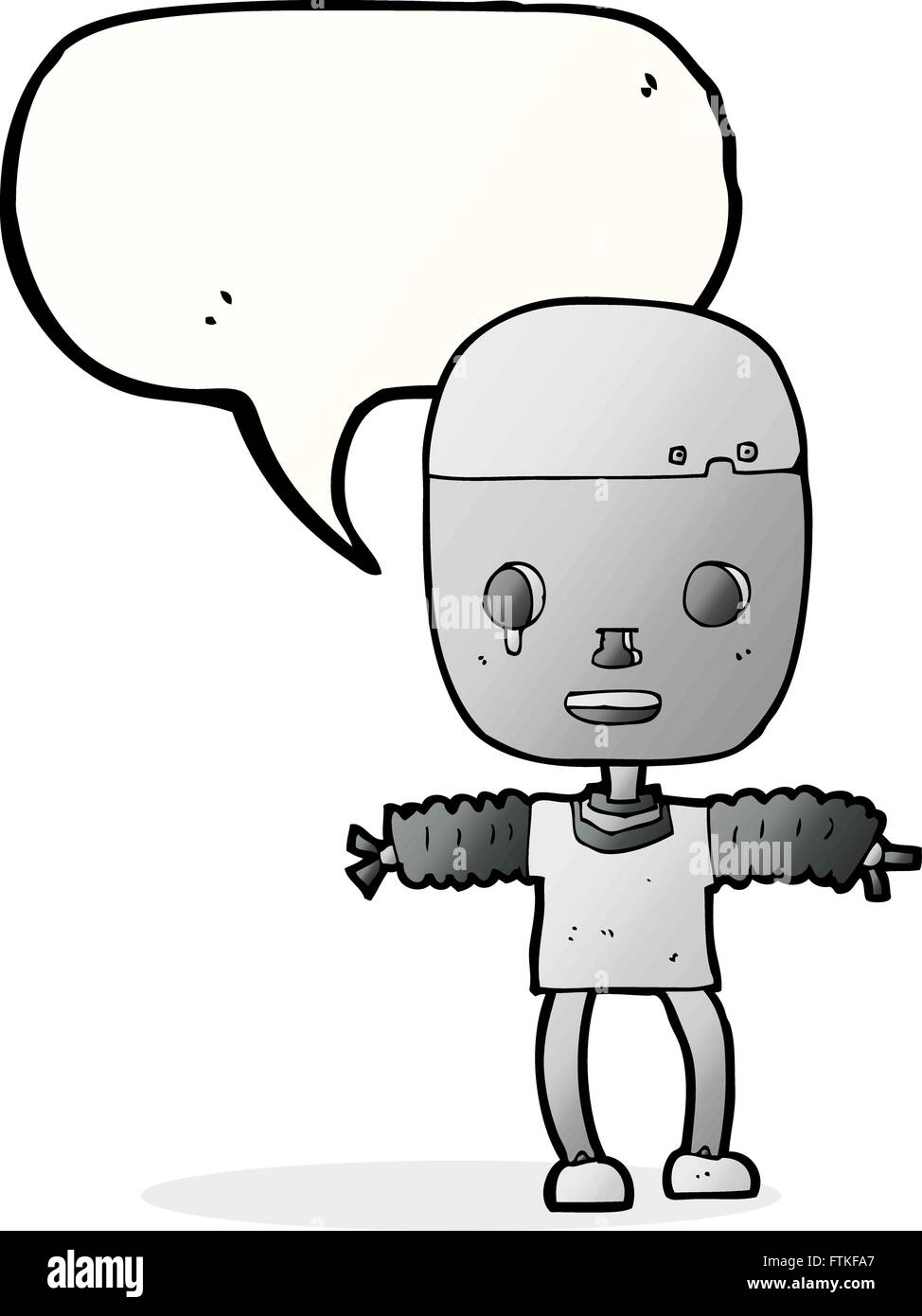 cartoon robot with speech bubble Stock Vector Image & Art - Alamy