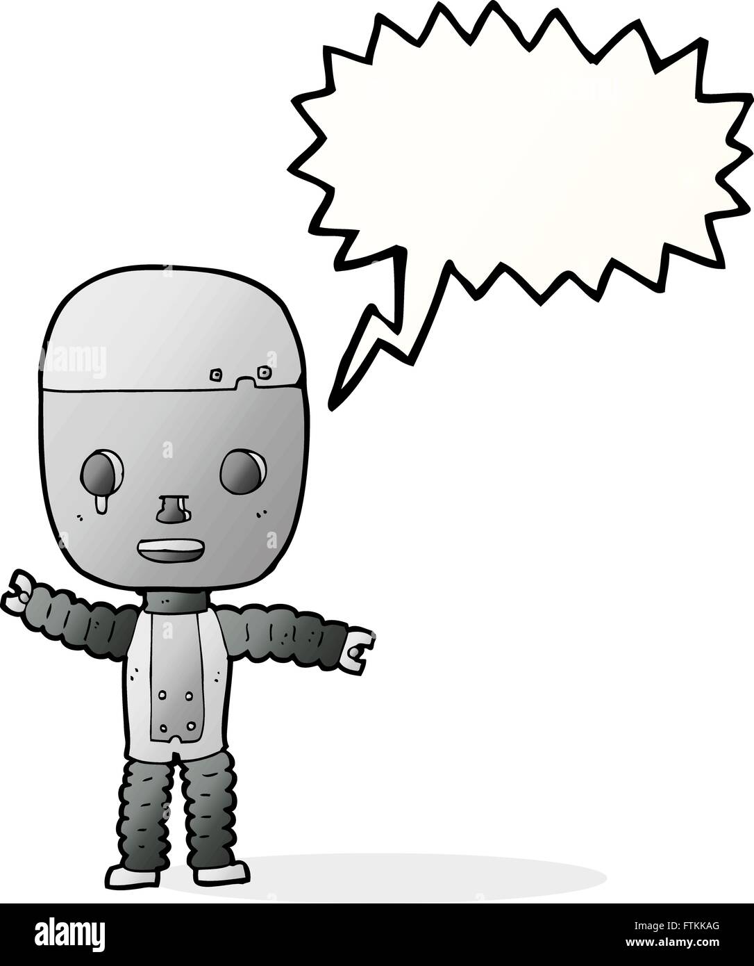 cartoon robot with speech bubble Stock Vector Image & Art - Alamy