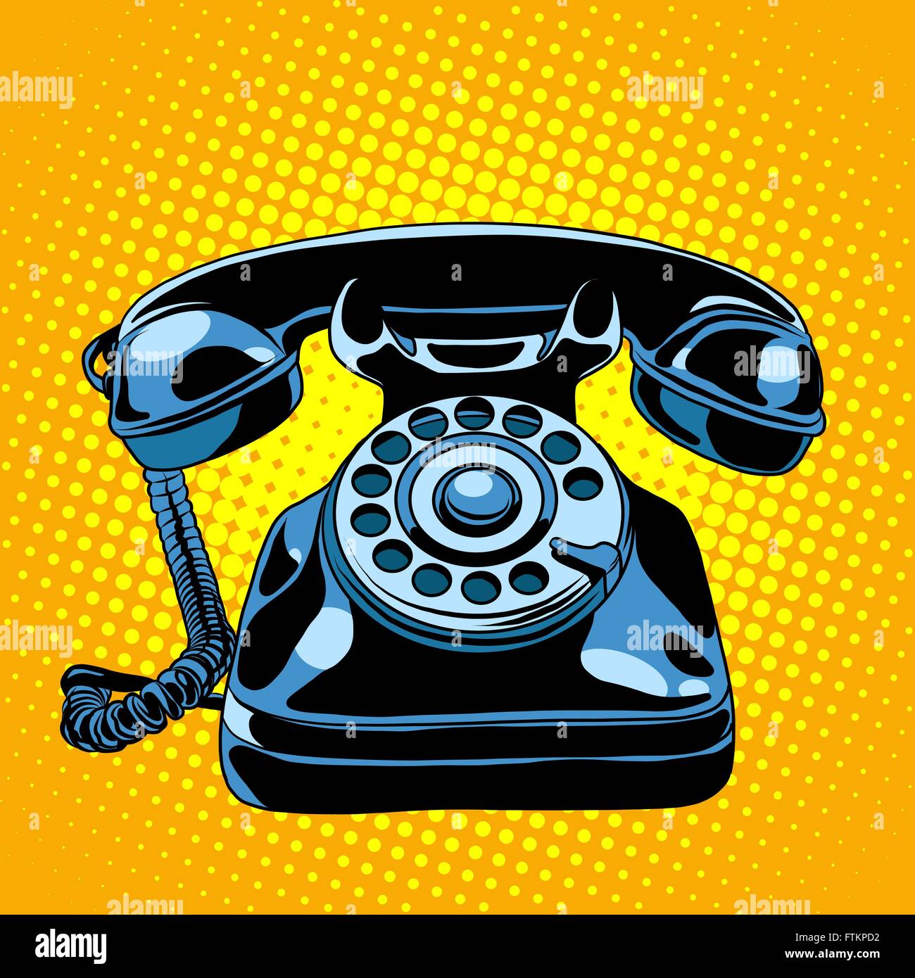 Black retro phone Stock Vector Image & Art - Alamy