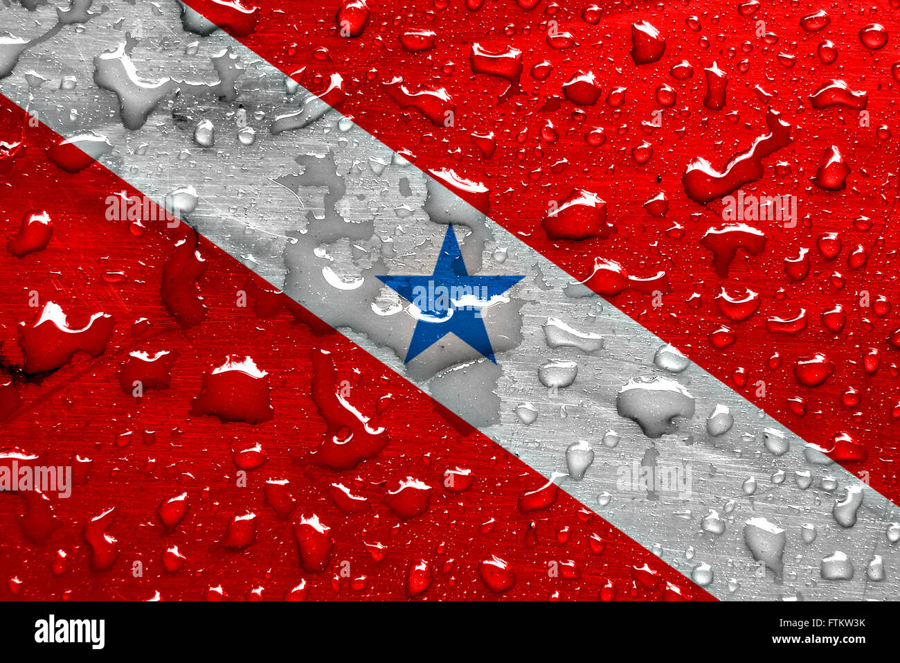 State of Para flag with rain drops Stock Photo