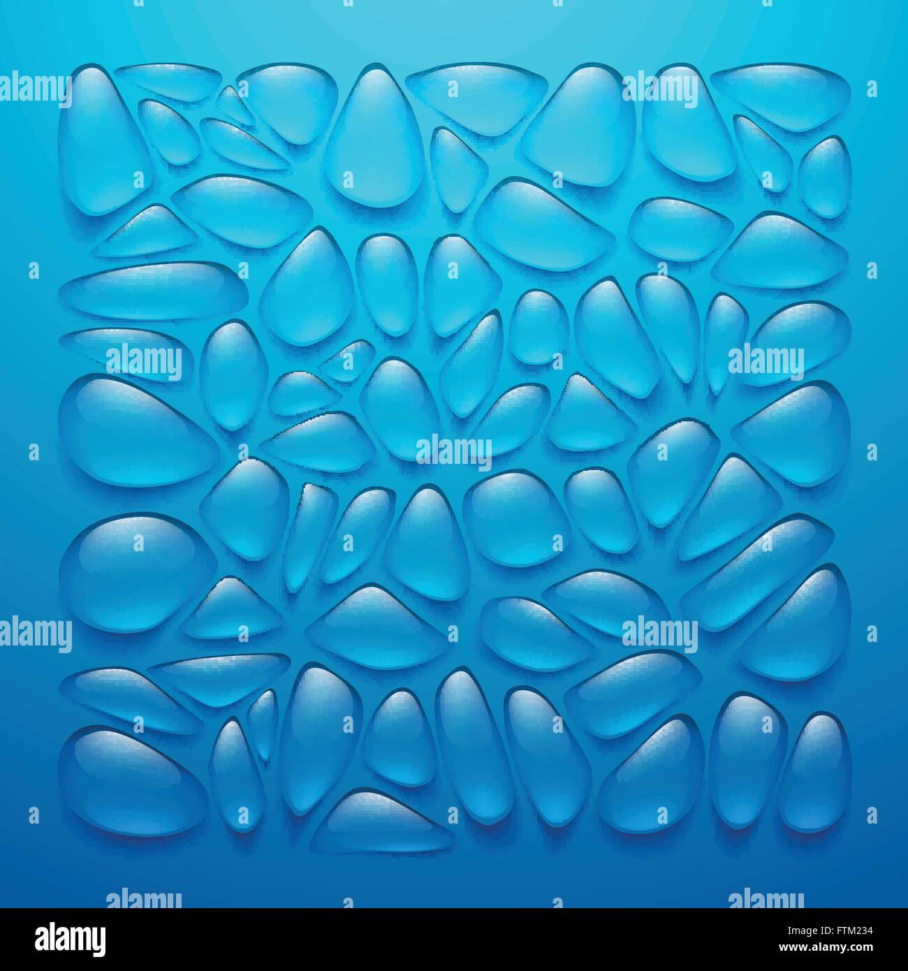 Realistic transparent water drops set . Vector illustration Stock ...