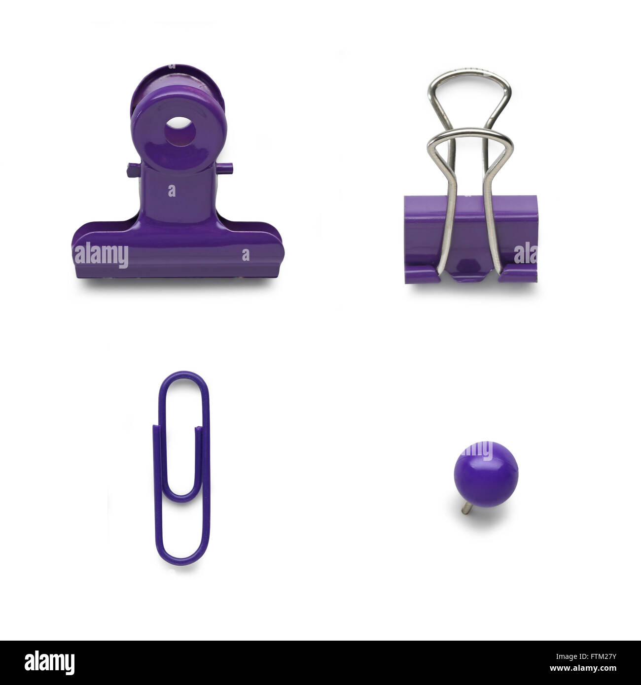 Purple office stationary Stock Photo