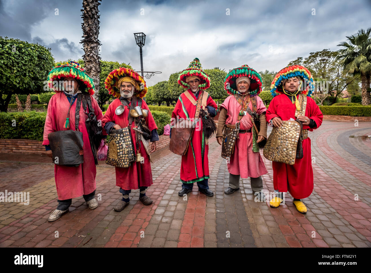 Traditional watersellers in the centre of Marrakech Stock Photo Alamy