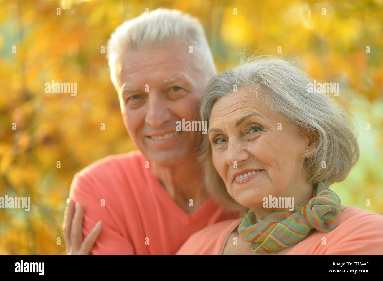 Senior couple in park Stock Photo - Alamy