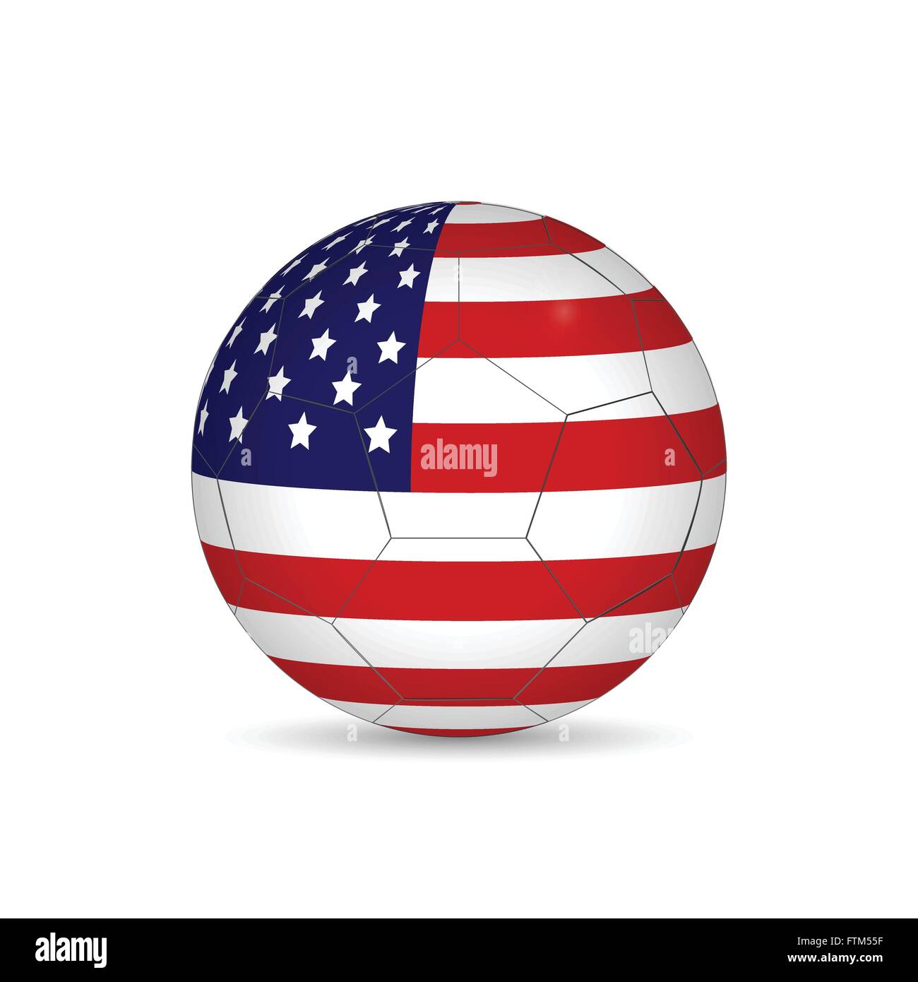 USA Soccer Ball Vector Illustration Stock Vector