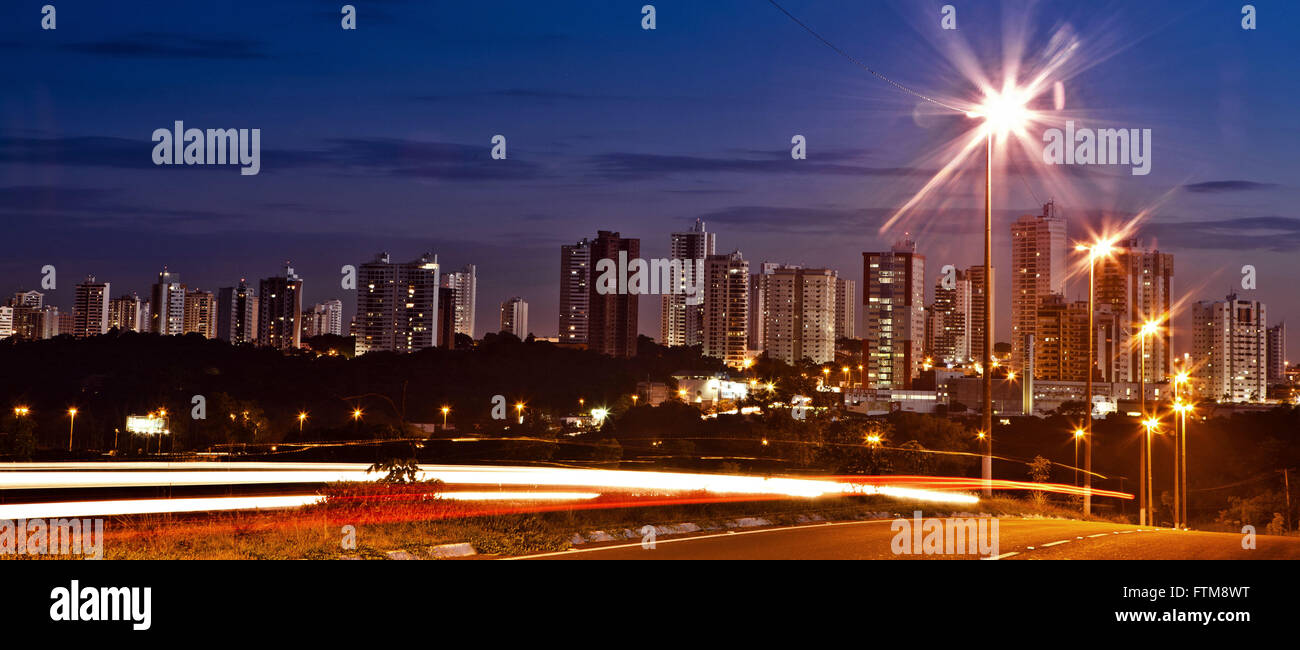 Panoramic at dusk in the city of Cuiaba Stock Photo