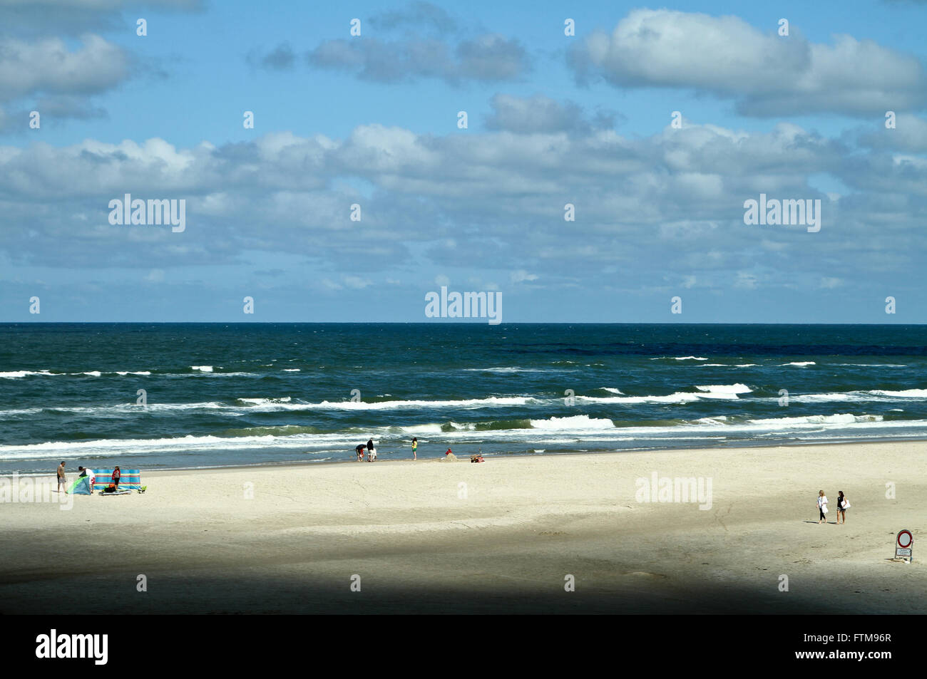 At the beach in the summer in Denmark Stock Photo