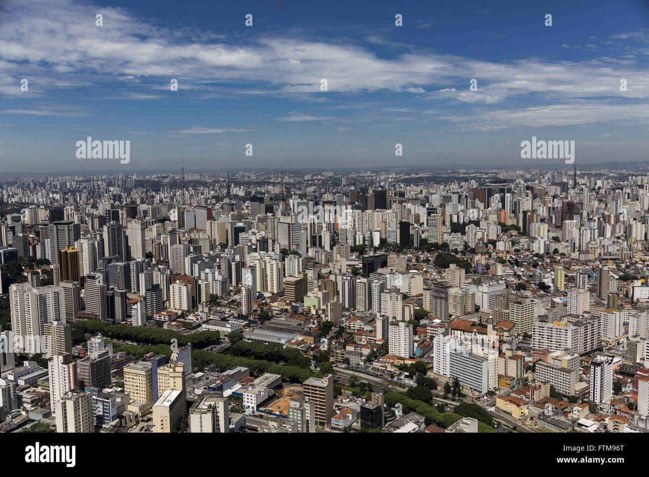 View from Avenida 23 de Maio height of the Bela Vista neighborhood with the region of Paulista Avenue in the background Stock Photo
