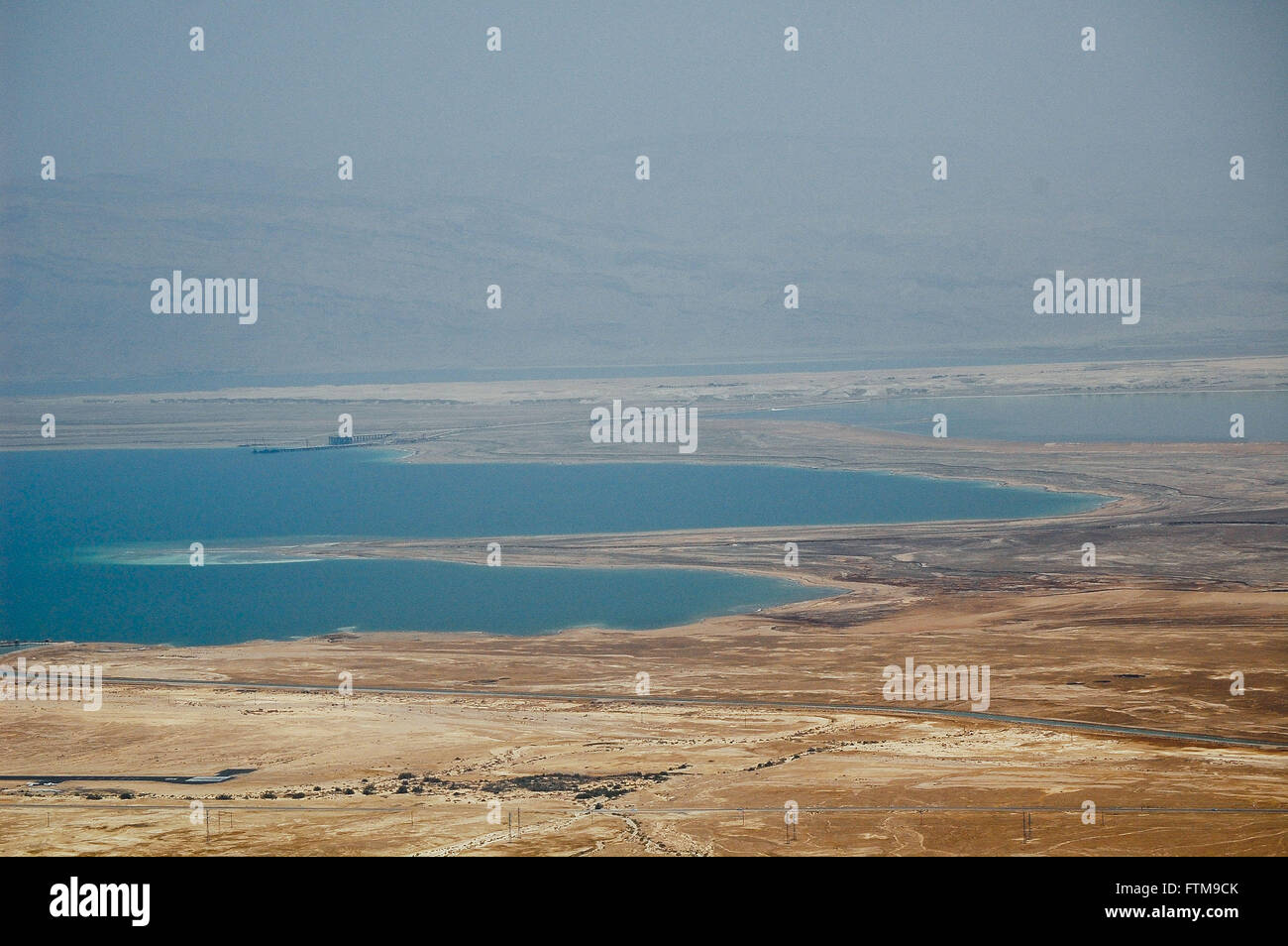 General view of the Dead Sea in the West Bank region Stock Photo