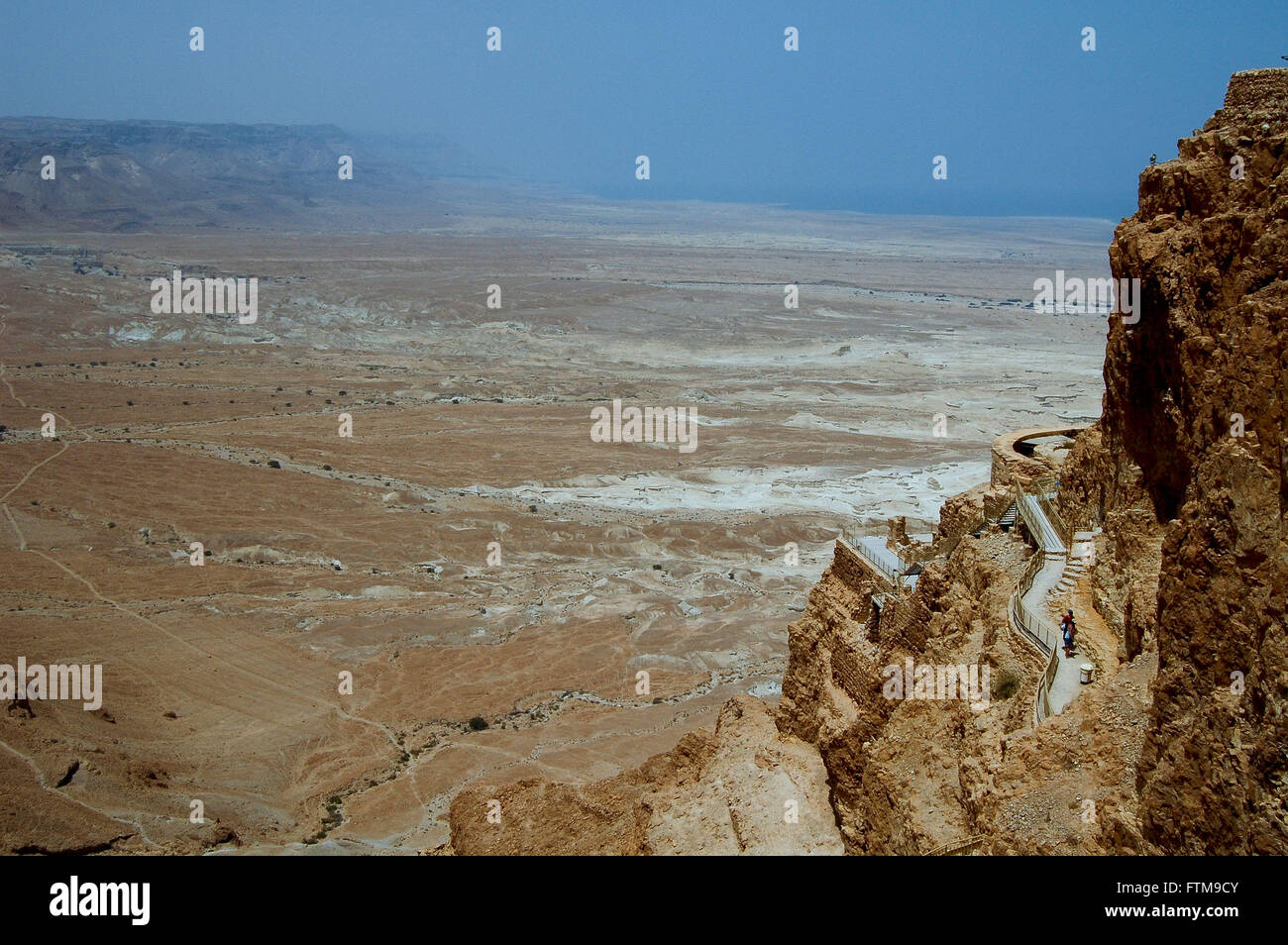 General view of the archaeological site Masada - Judean Desert Stock Photo