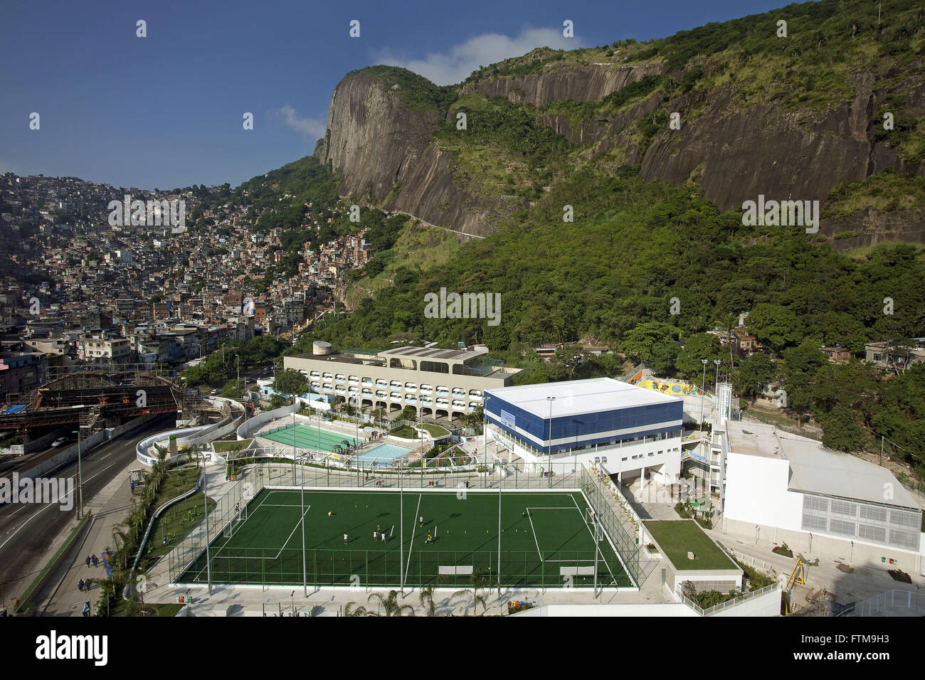 Rocinha city of Rio de Janeiro Sports Complex Stock Photo