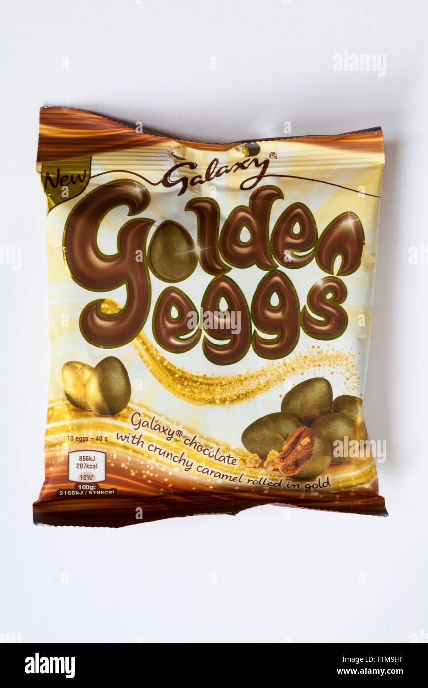 Bag of new Galaxy golden eggs Galaxy chocolate with crunchy caramel