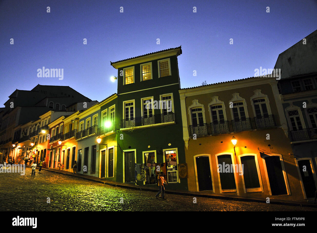 Colonial mansions of Pelourinho - Centro Historico Stock Photo