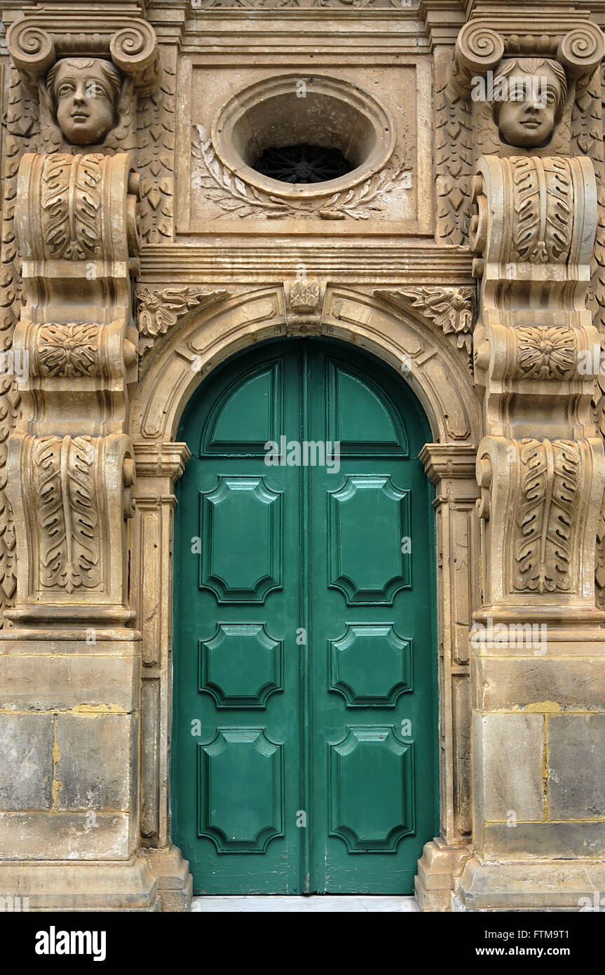 Side door of the Church of the Third Order of St. Francis - Construction 1703 - Centro Historico Stock Photo