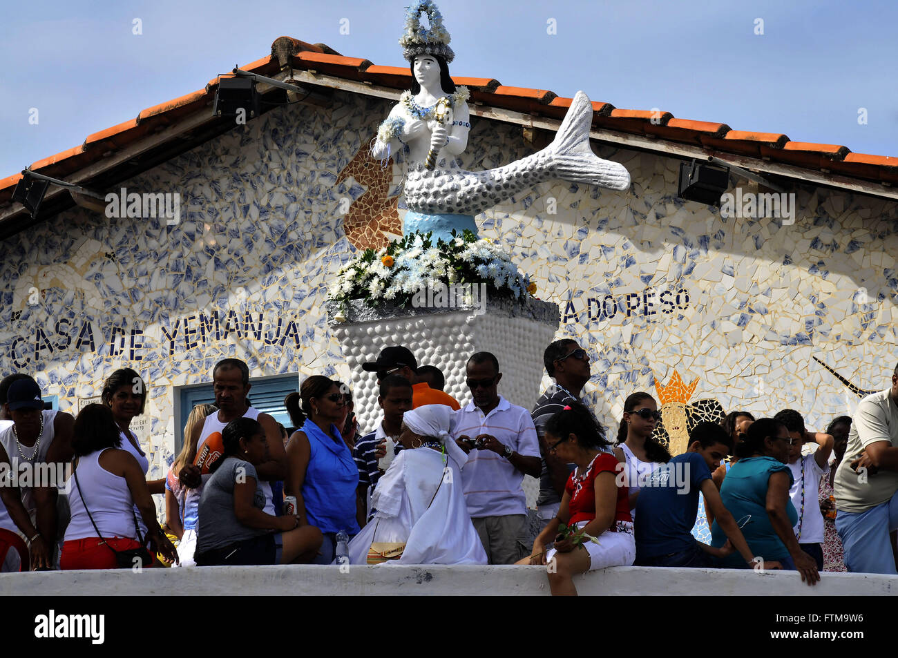 House of Yemanja during the party in his honor at the Red River Beach Stock Photo