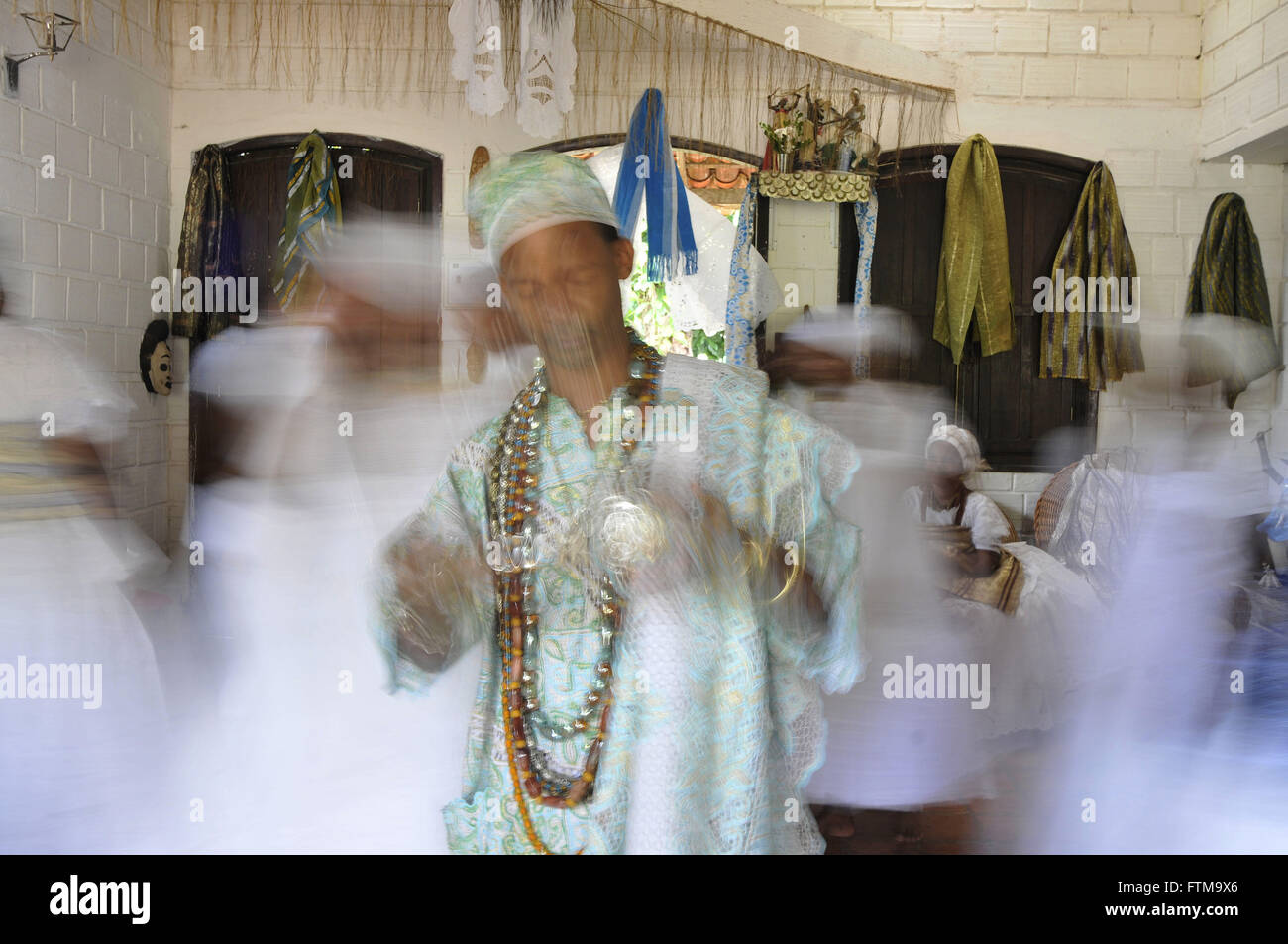 Babalorixa Anderson Oxala - spiritual leader of Terreiro Ala Ile Axe Obatalande Stock Photo