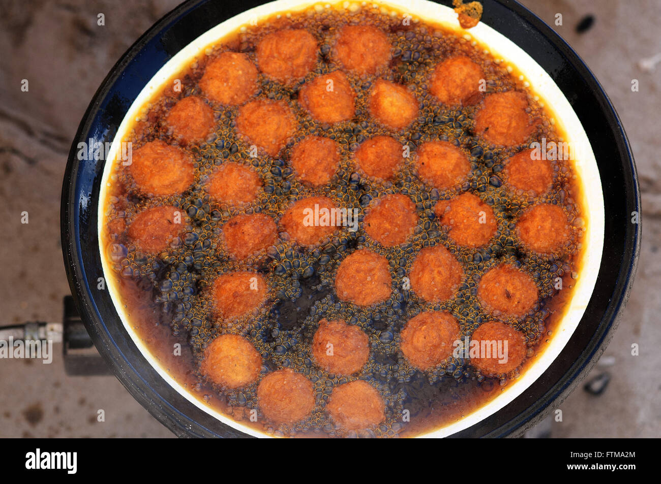 Acaraje being fried Stock Photo
