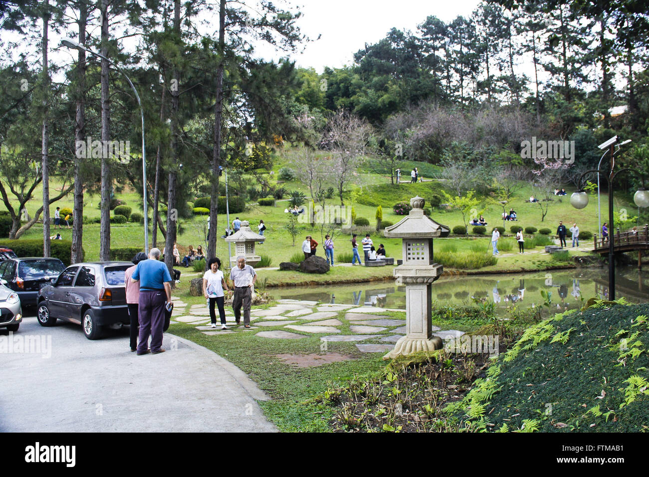 Garden of Zu Lai Buddhist Temple - monastery Stock Photo