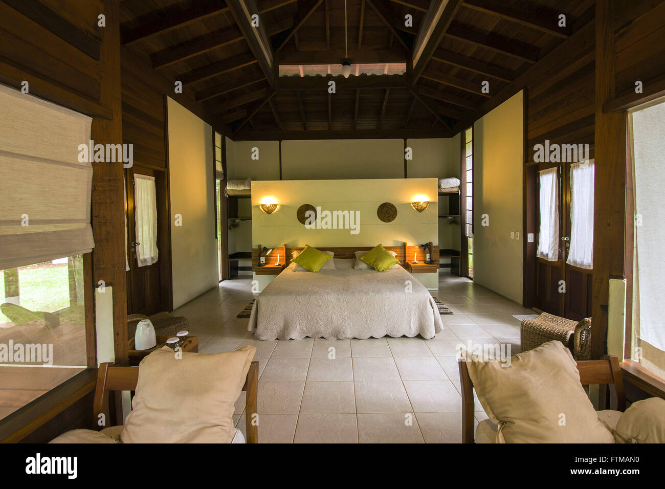 Hotel room installed in the Amazon forest Stock Photo