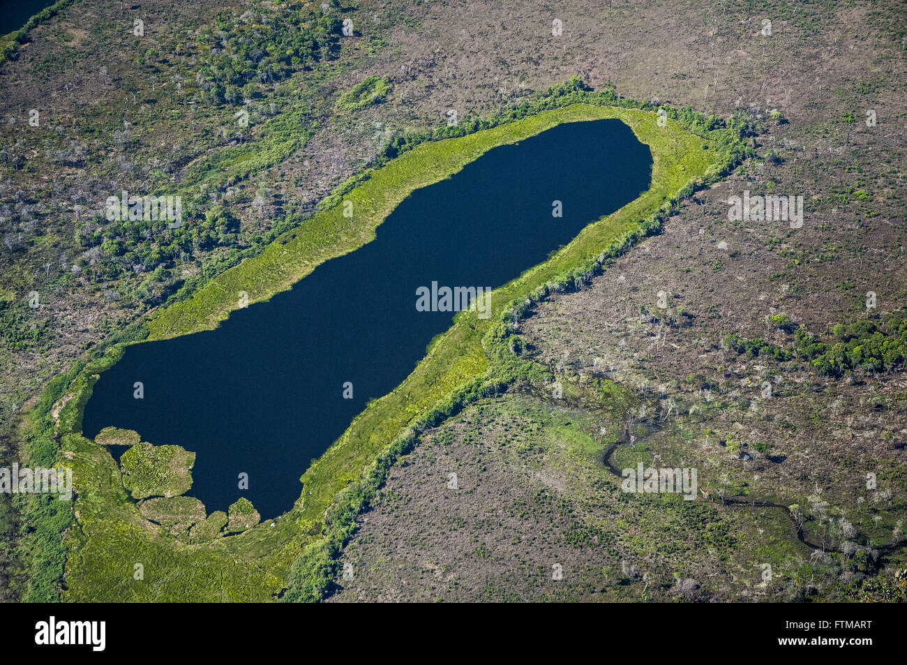 Aerial view of the lake Cantao State Park Stock Photo