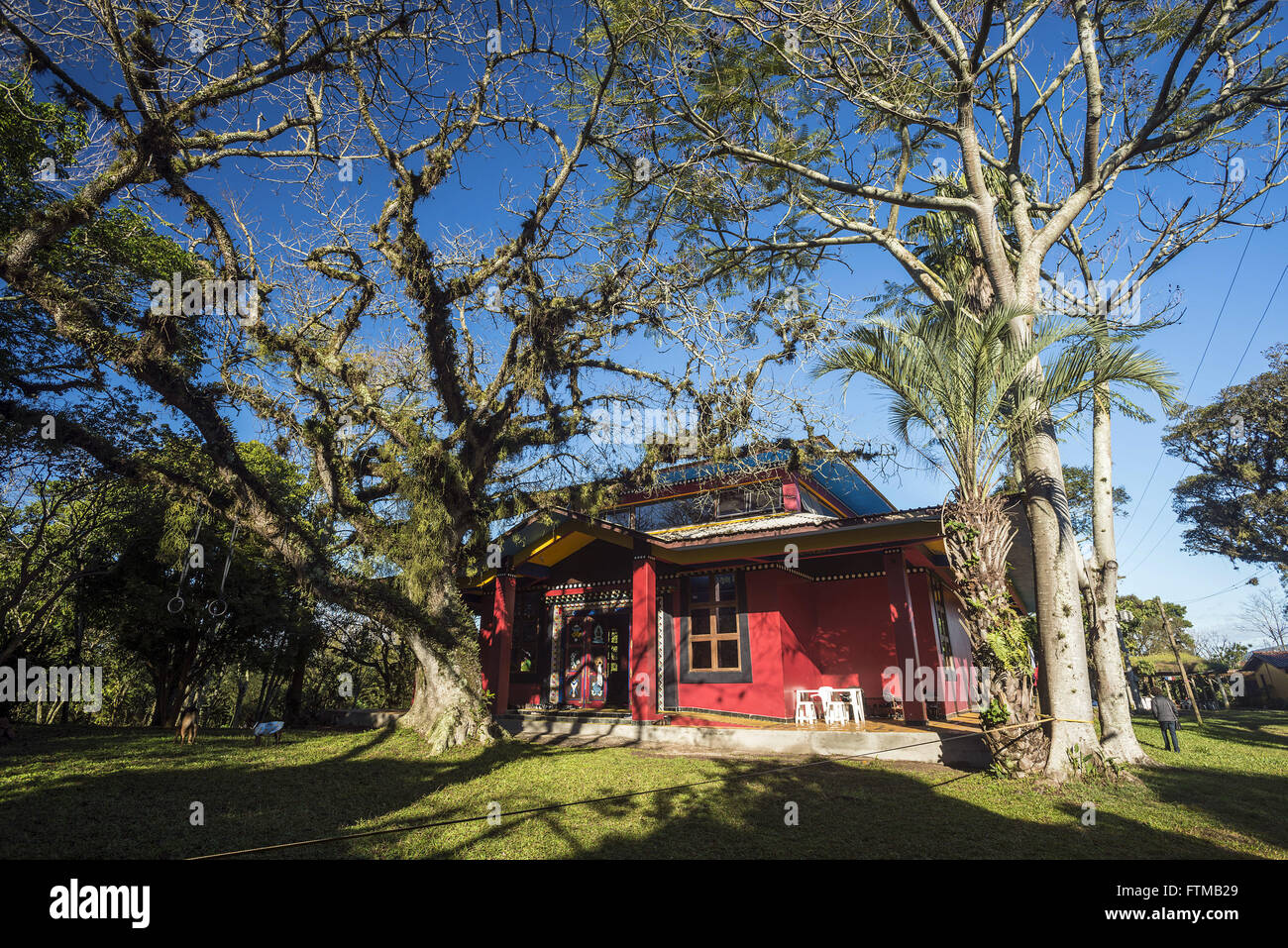 Buddhist temple in CEBB center of Buddhist Bodhisattva Studies, Middle Way Stock Photo