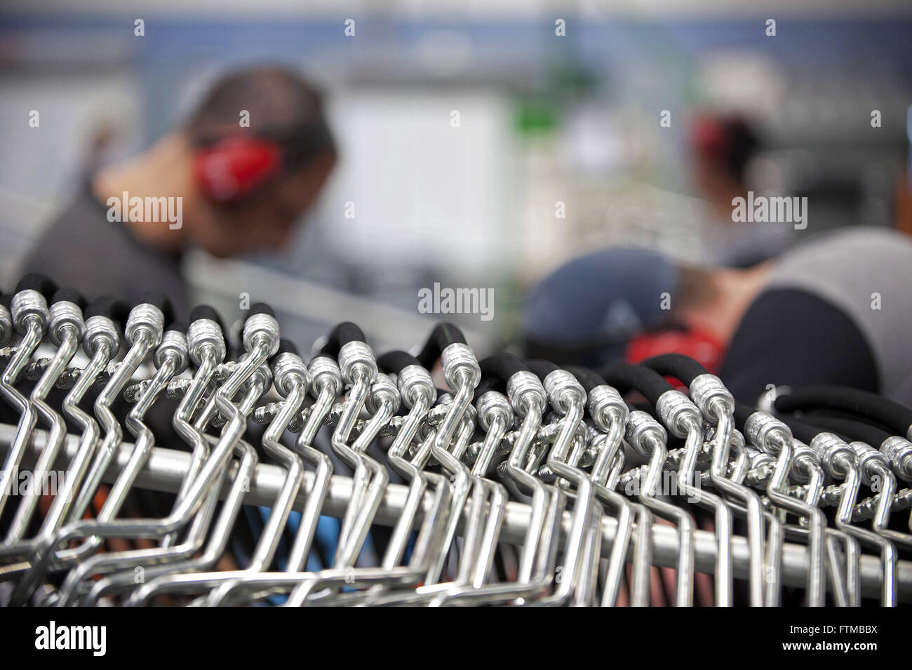Production of auto parts for German multinational industry Stock Photo