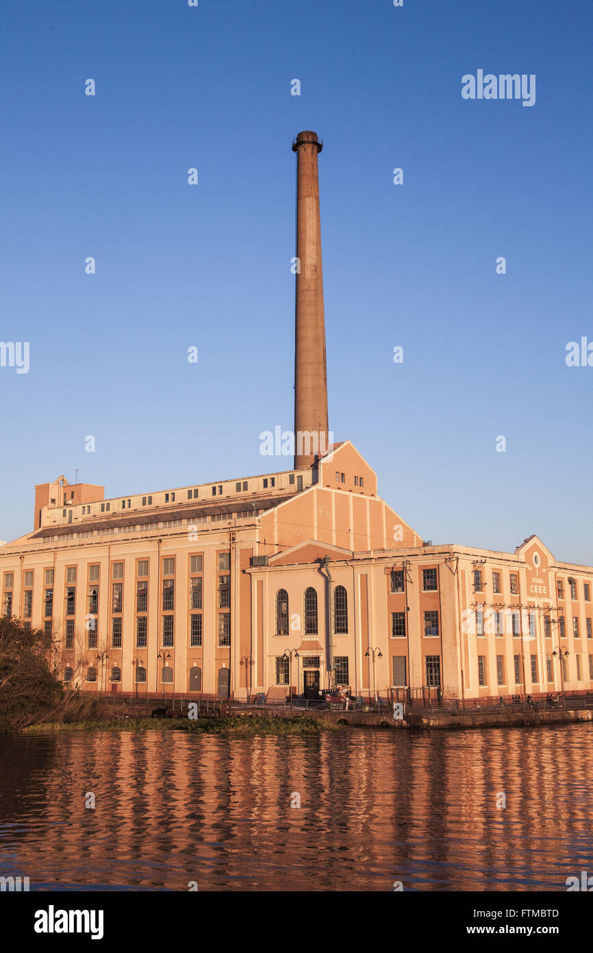 Centro Cultural Usina do on the river Guaiba in the late afternoon - construction 1928 Stock Photo