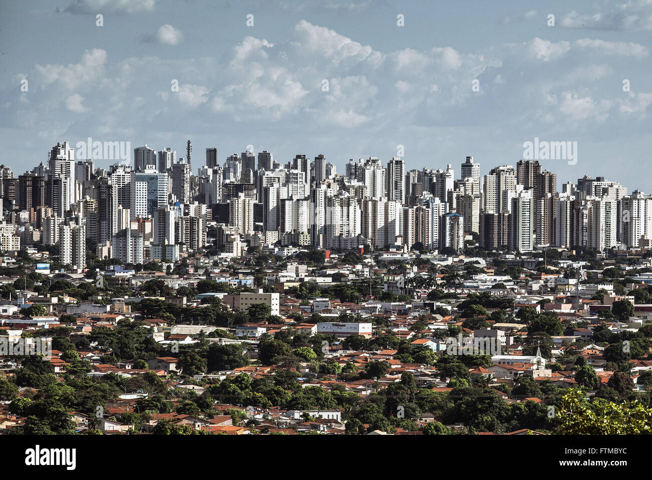 Above the city of Vista Stock Photo