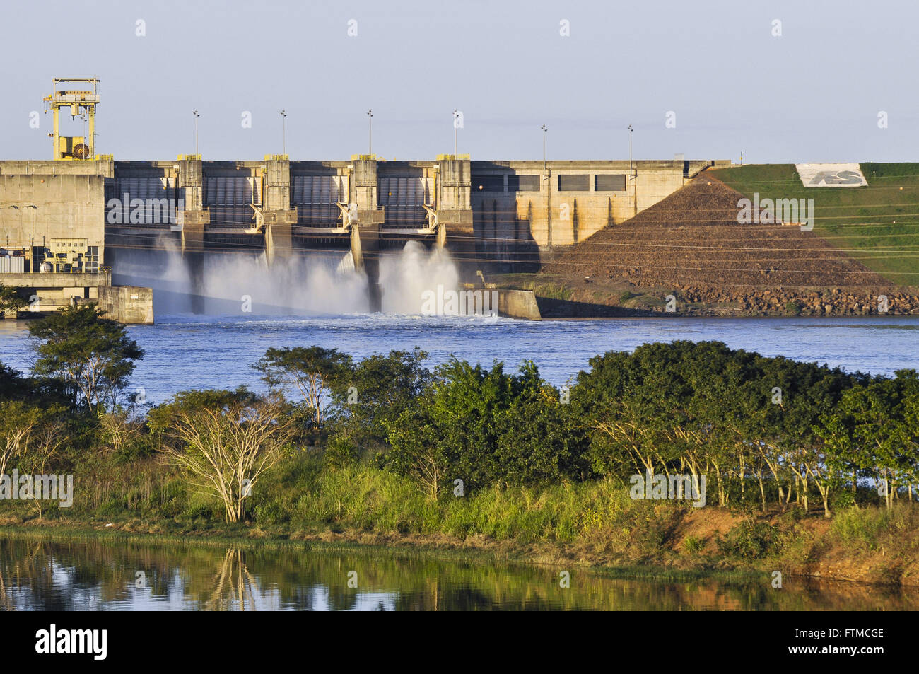 Dam Hydropower Plant New Avanhandava Stock Photo