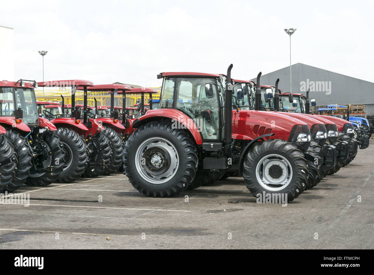 Patio in manufactures tractors Stock Photo