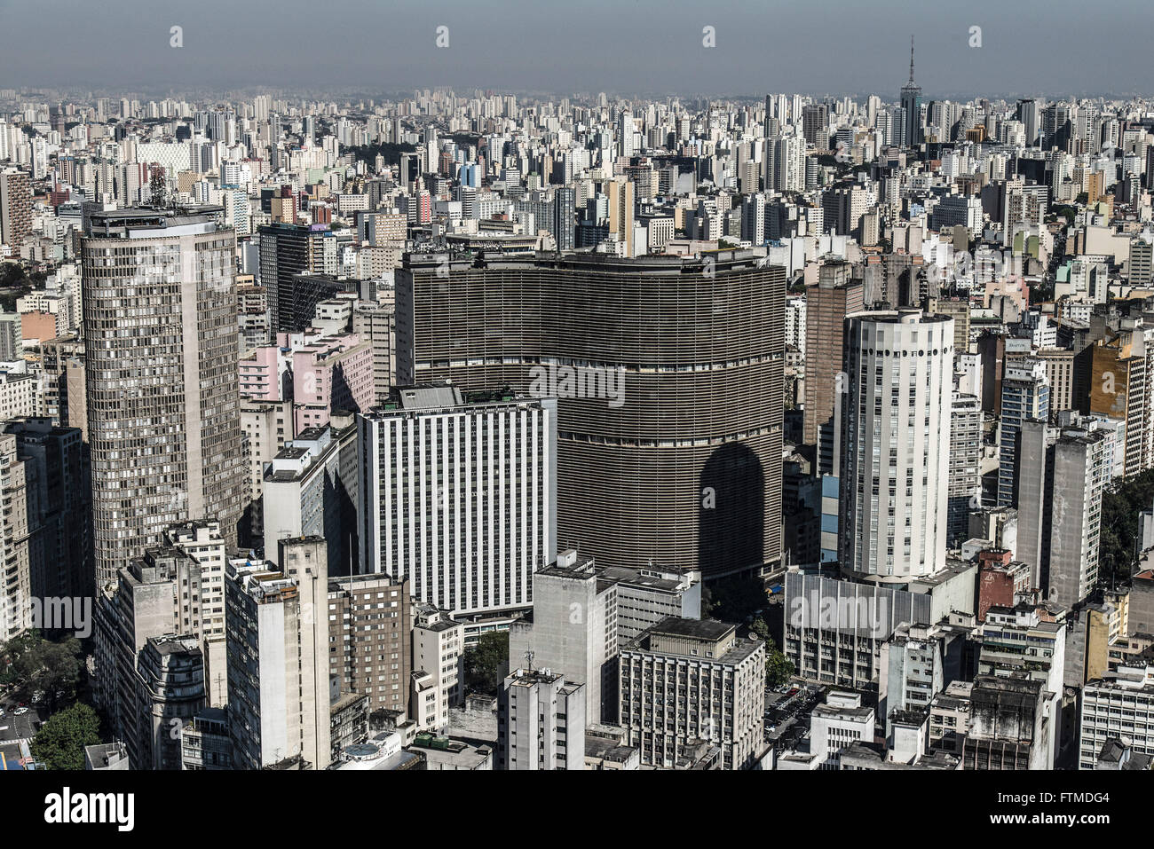 Aerial view of the city center - Edificio Copan to the center Stock Photo