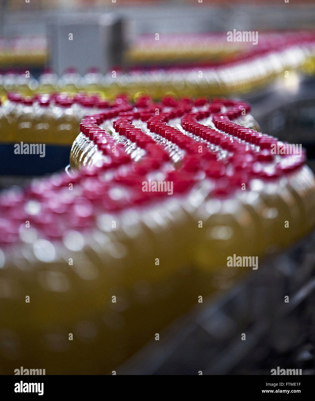 Bottling of soybean oil cooperative in the town of Campo Mourao - northwest of the State of Parana Stock Photo