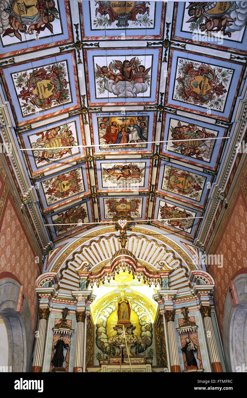 Interior of Our Lady Mother of God Church in Rocas Novas - District Caete Stock Photo