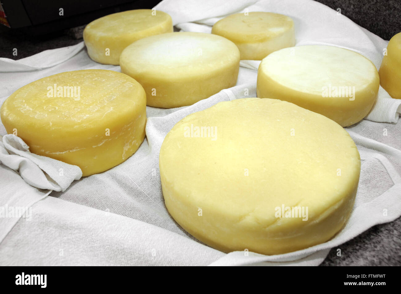 Minas cheese dairy sale at Araxa Stock Photo