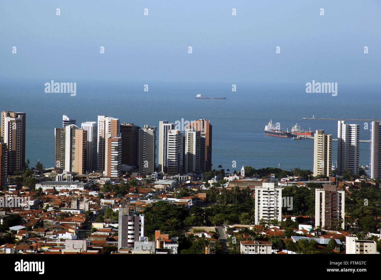 Aerial view of the city of Fortaleza Incidental brine Stock Photo