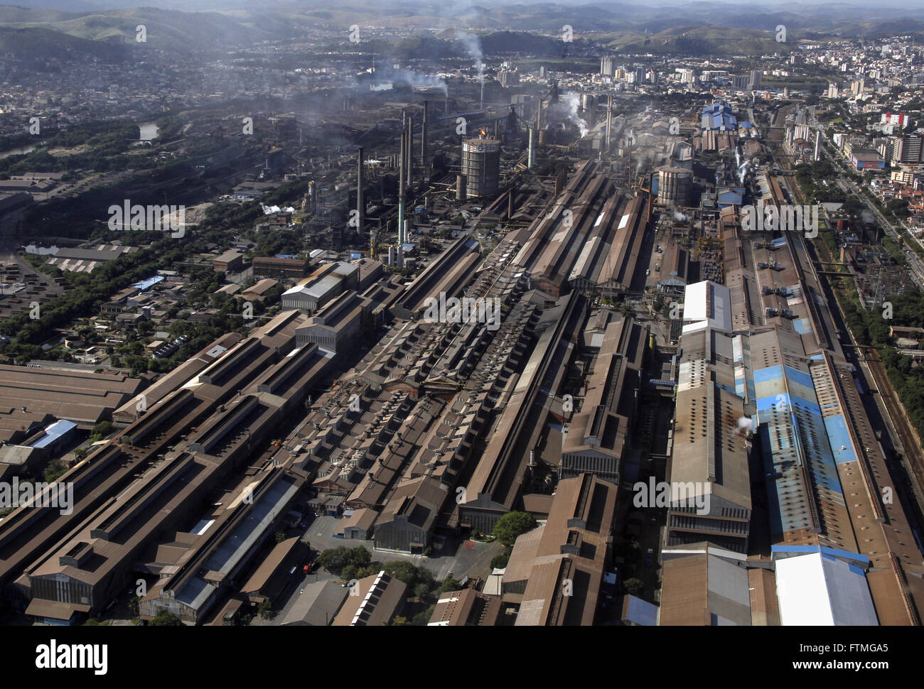 Aerial view of CSN - National Steel Products Company Stock Photo