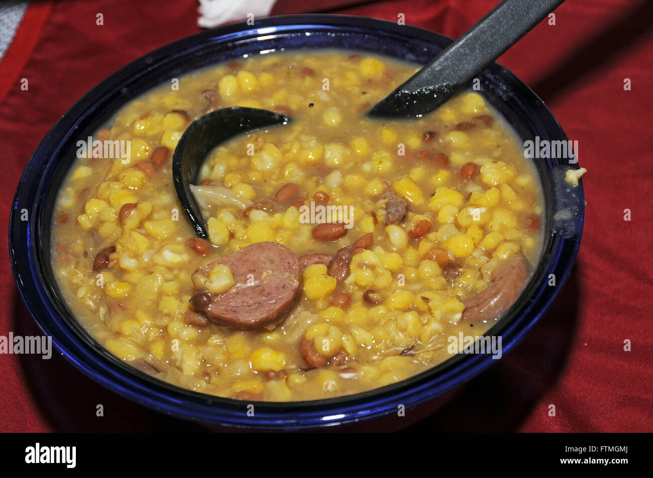 Salty Mugunza - dish based on corn Stock Photo